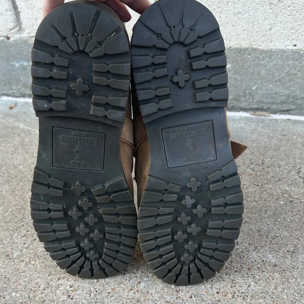 Polo by Ralph Lauren Ranger Tan Leather Men's Boots 9.5 D - Picture 10 of 11